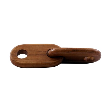 ADORNO DECORATIVO SMALL MADERA NATURAL-BEIGE CADENA