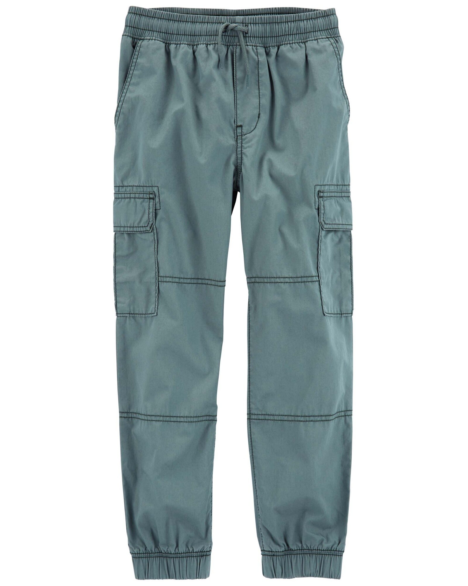 Pantalón cargo de algodón, verde Sin color