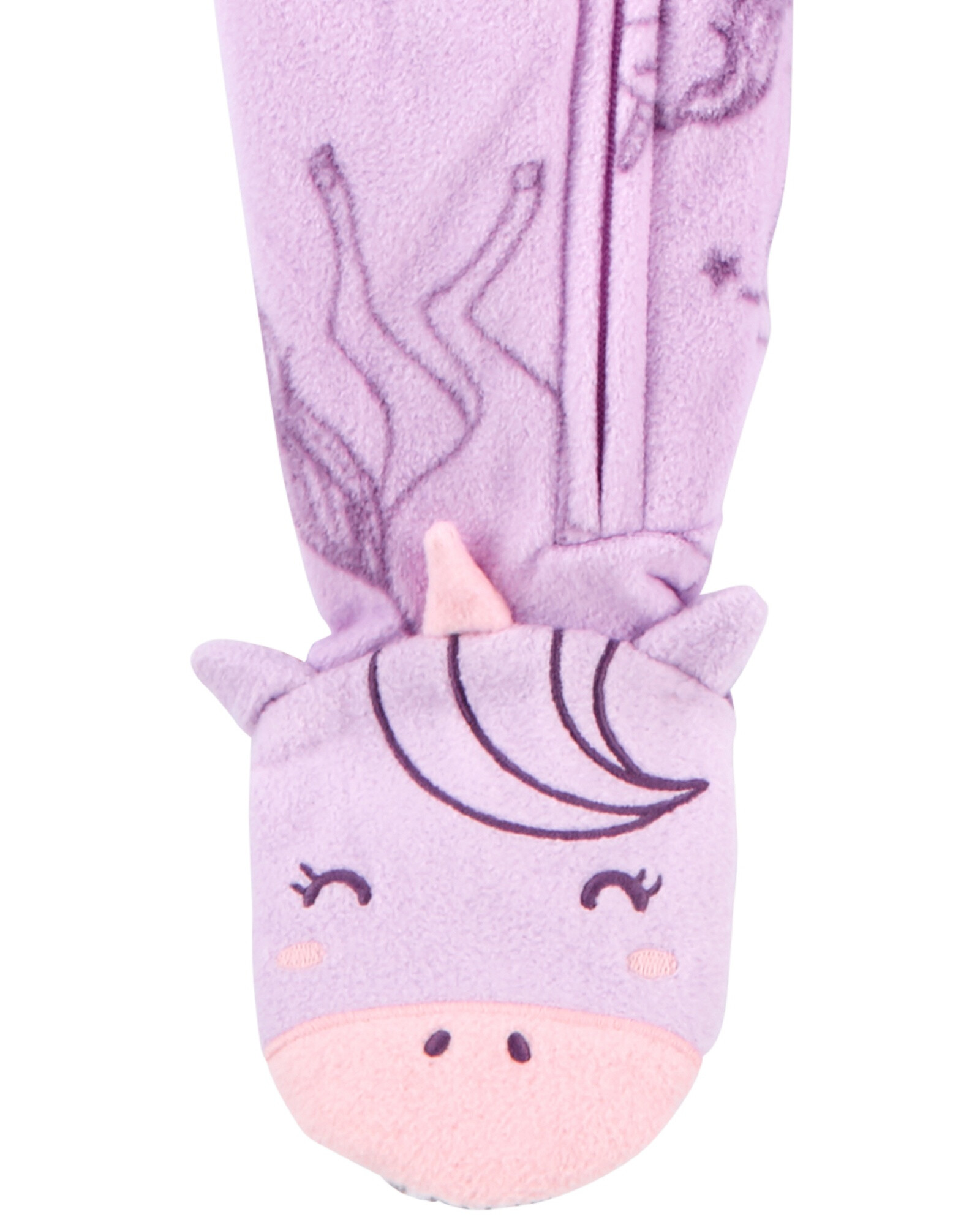 Pijama una pieza de micropolar con pie diseño unicornio 0