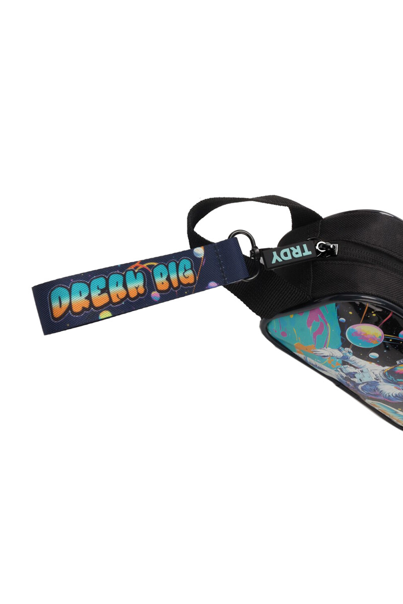 Mochila con carrito + cartuchera Trendy Negro