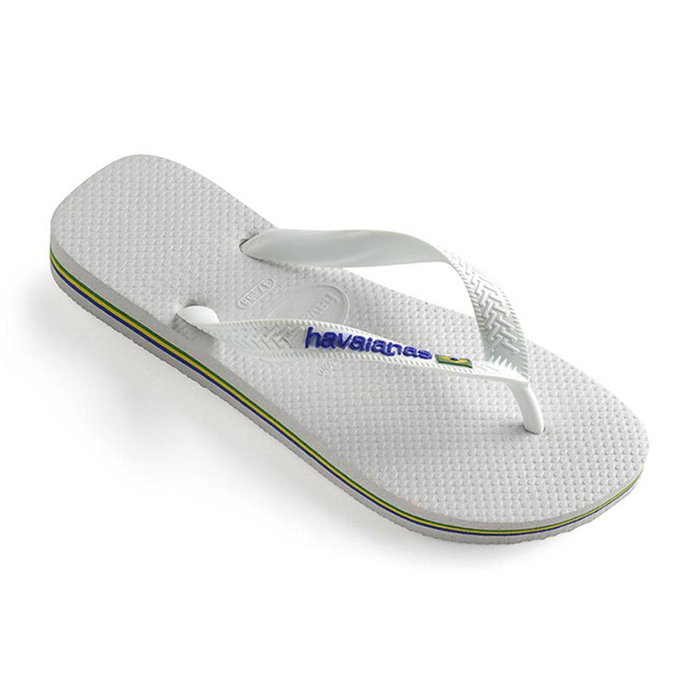 Sandalias Havaianas Brasil Logo Mujer Blanco