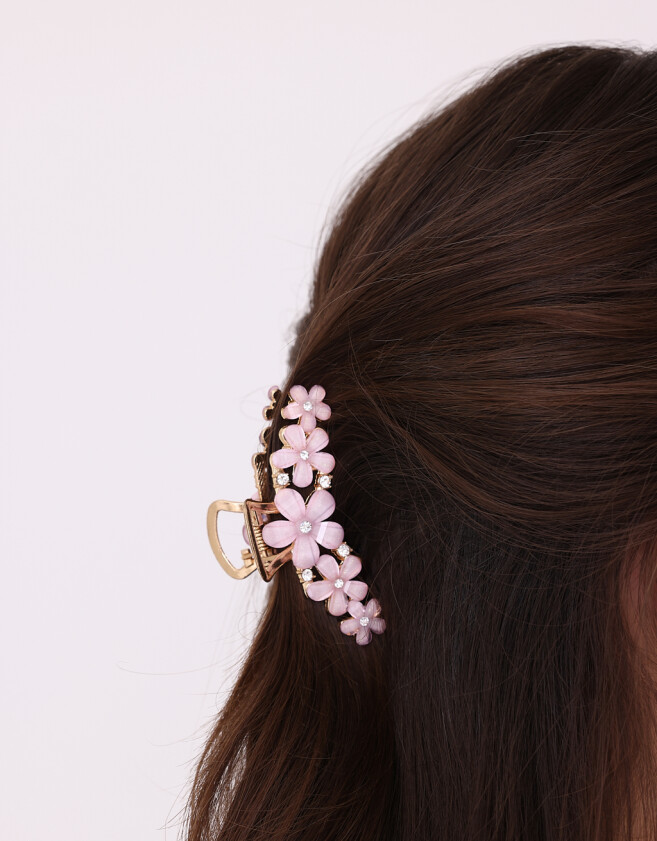 Broche Premium Broche Metálico Flores - Violeta Lila