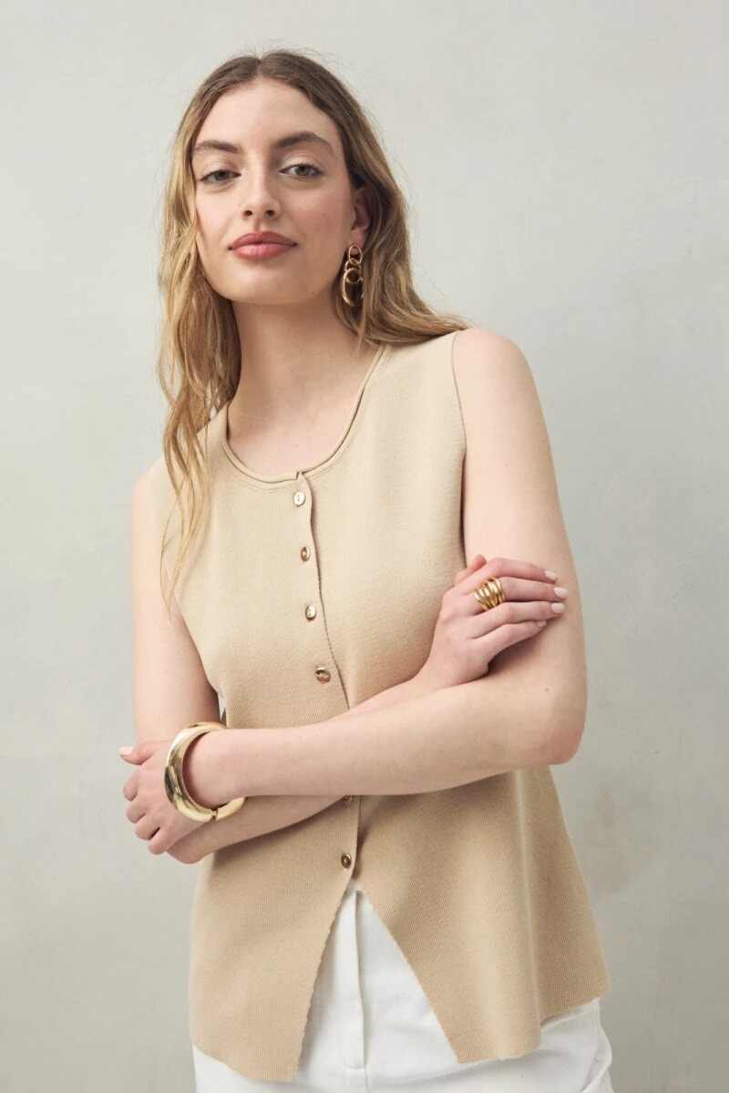 CHALECO D.CASSIN SALVA - BEIGE 
