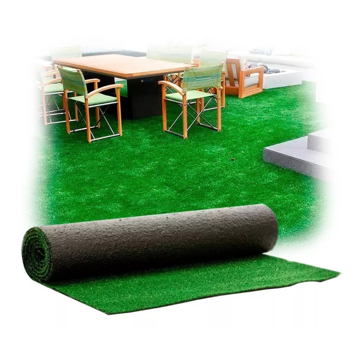 Césped Sintético 1 M2 Pasto Artificial Rollo Decoración 