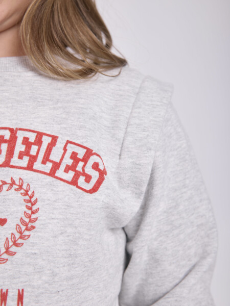 Buzo deportivo con detalle Gris