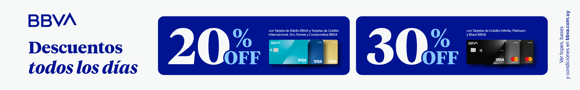 20% y 30% de Descuento con BBVA