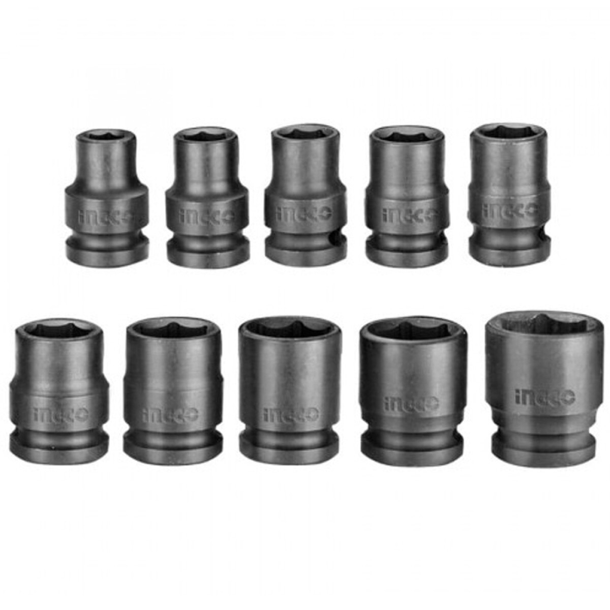 JUEGO 10 DADOS DE IMPACTO 1/2´´ INGCO HKISSD12101 
