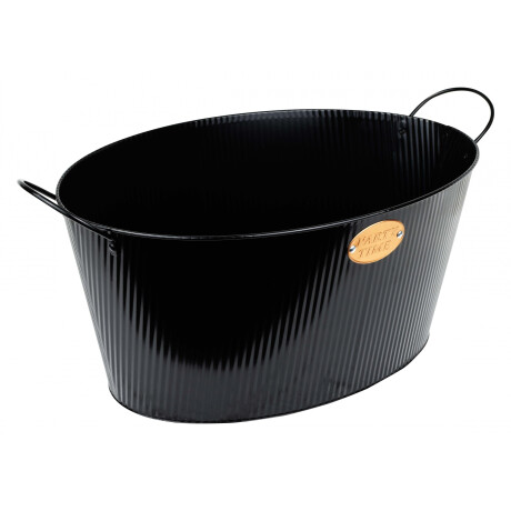 Balde de metal negro con asas para botellas 37x29x18cm Balde de metal negro con asas para botellas 37x29x18cm