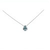 Conjunto Lágrima- Plata rodinada 925-Piedra Aguamarina-CJ2024 conpiedra