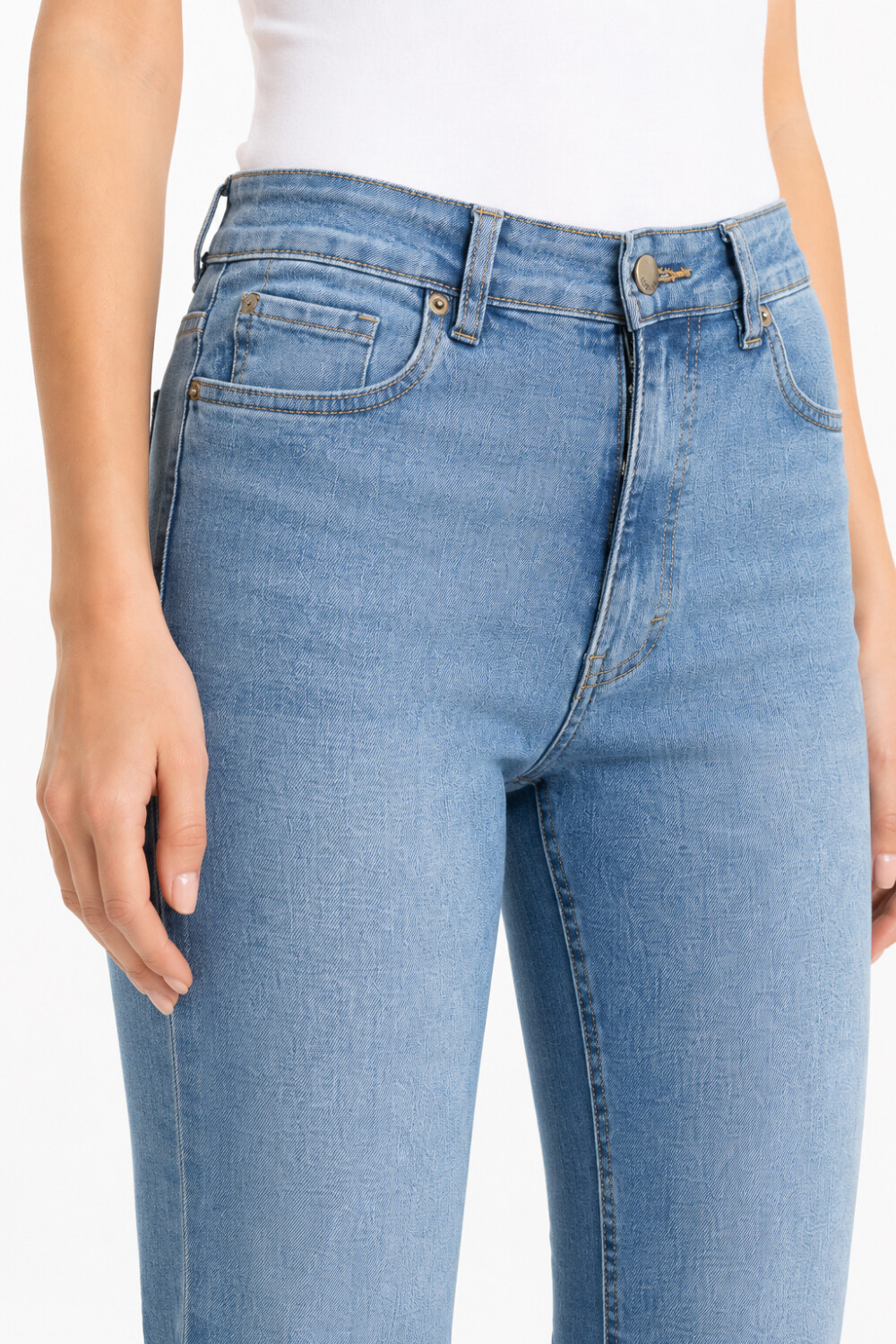 Pantalon Jeaniu Azul Grisaceo