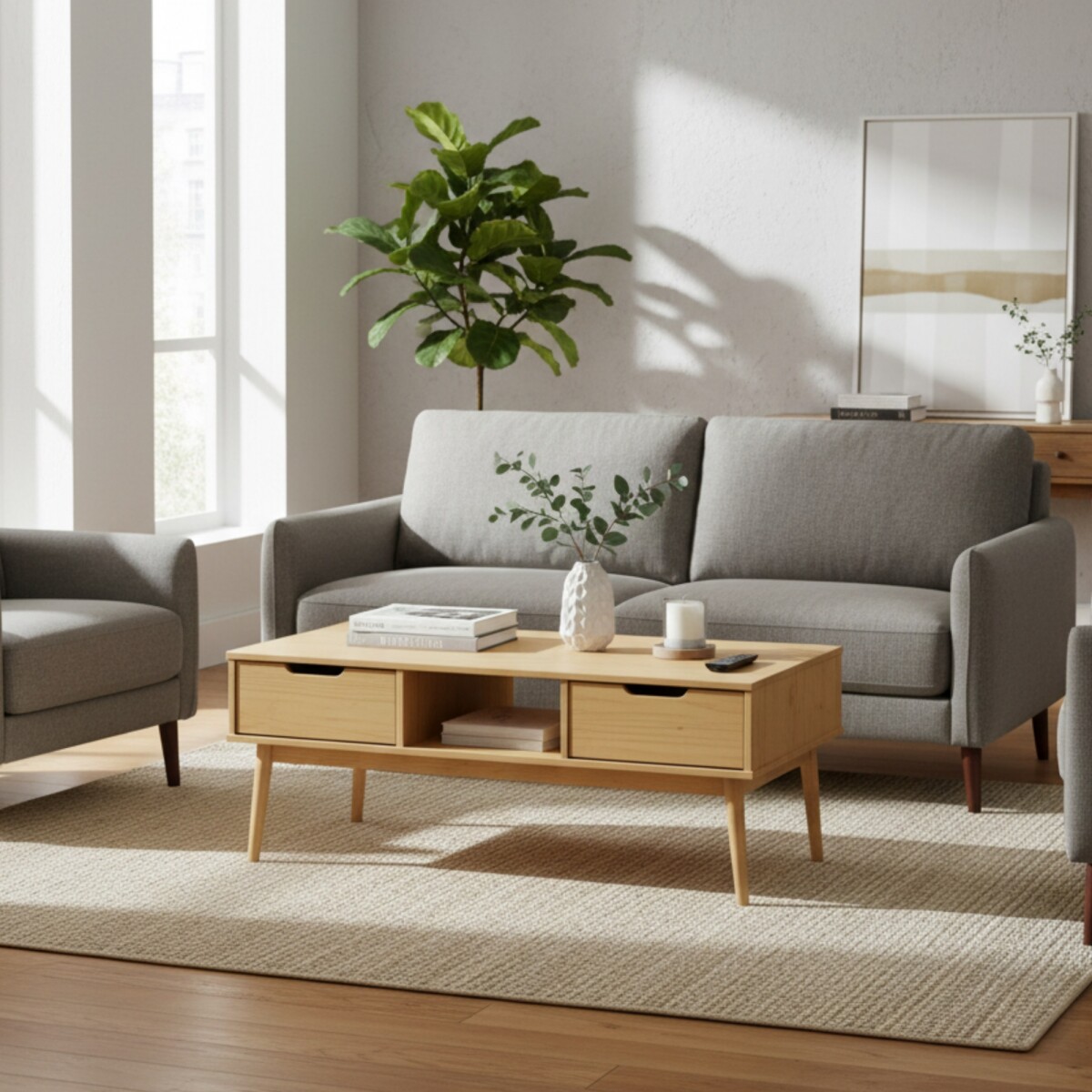 Mesa de Living Nordica - Roble 
