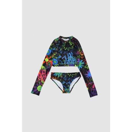 Set dash manga larga 6-18a Negro