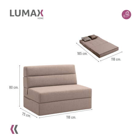Sillón cama doble Lumax Oster en caja compactado Beige