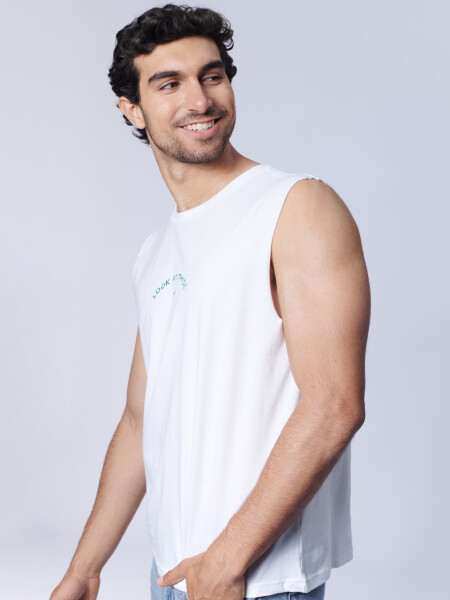 Musculosa estampada Look Blanca
