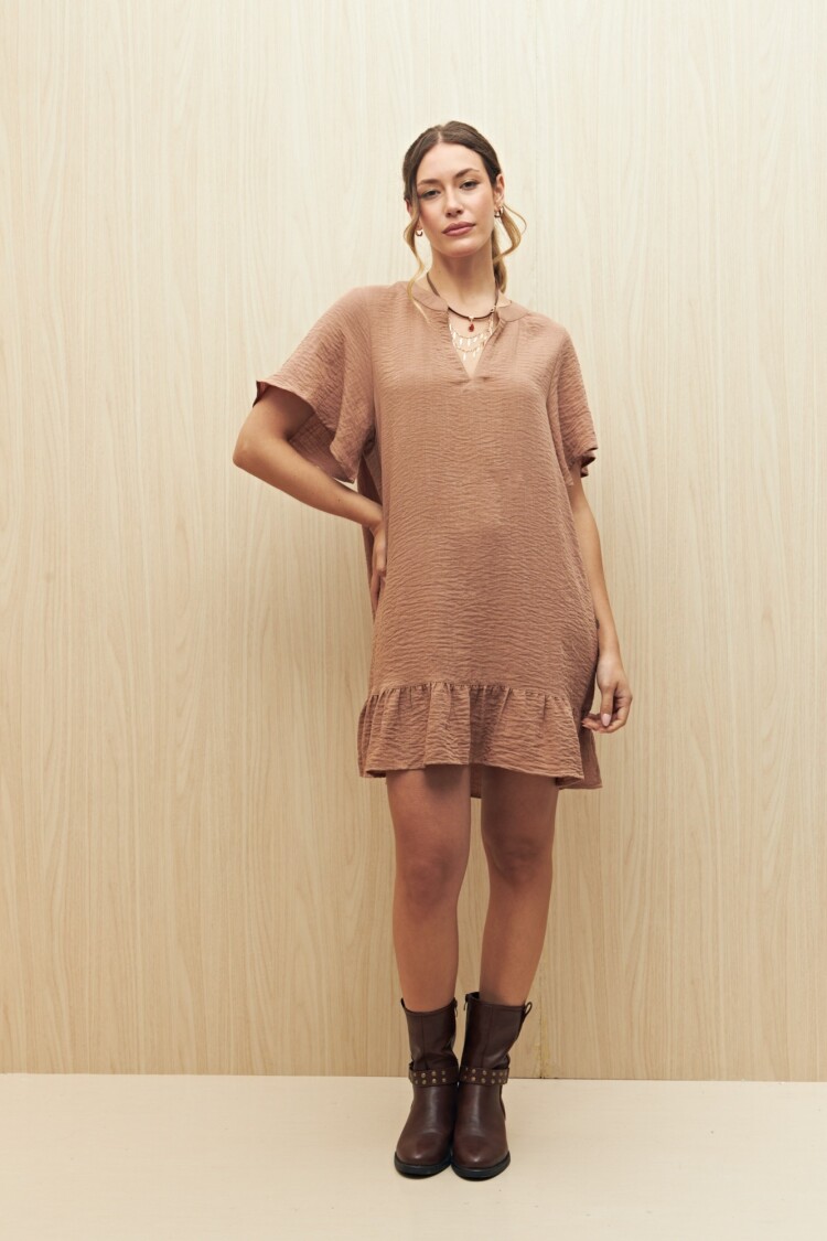 VESTIDO JILL Beige Oscuro