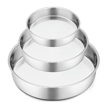 Set de 3 Torteras Redondas en Acero Inox Antiadherente Set de 3 Torteras Redondas en Acero Inox Antiadherente