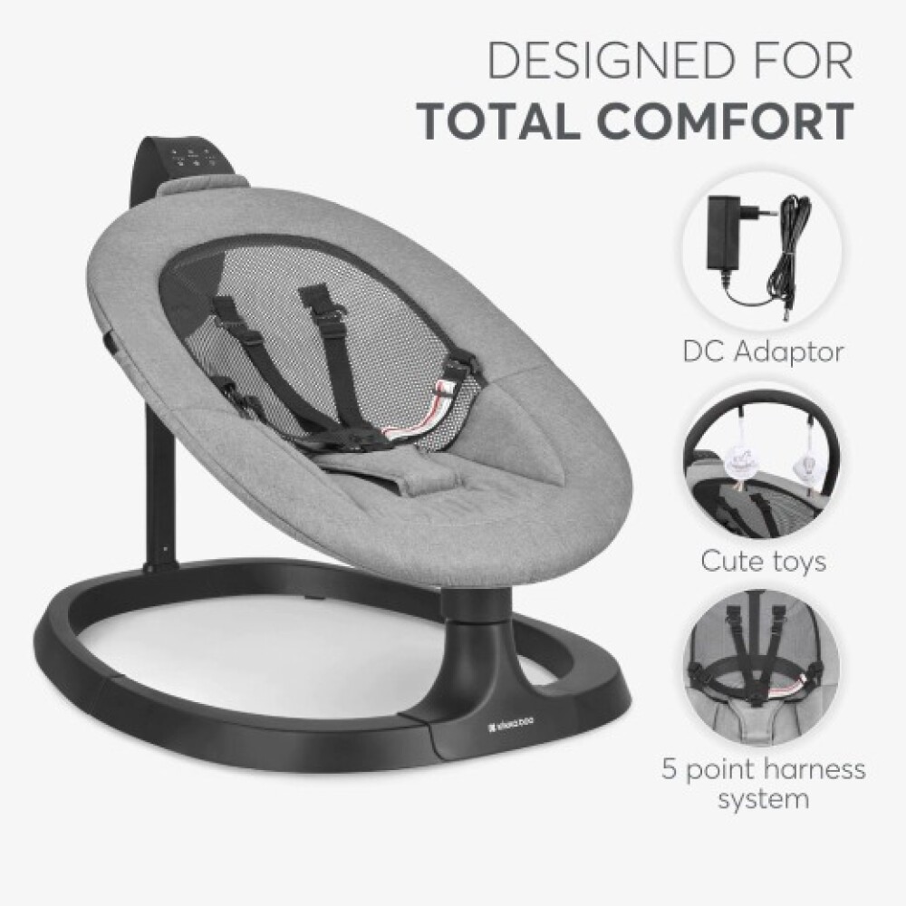 Mecedora ZAZU grey KIKKABOO Mecedora ZAZU grey KIKKABOO