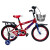 Bicicleta Infantil XMZ Rodado16 Canasto Parrilla Guardabarro Rojo 1