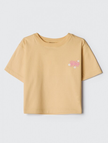 CONJUNTO INFANTIL CON FALDA SHORT NARANJA