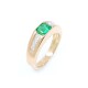 Anillo oro 18k esmeralda y brillantes princesa Anillo oro 18k esmeralda y brillantes princesa