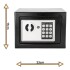 Caja Fuerte Cofre Electronica Digital Llaves Seguridad Color Variante Negro