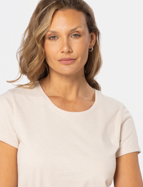 REMERA BÁSICA DE ALGODÓN Beige