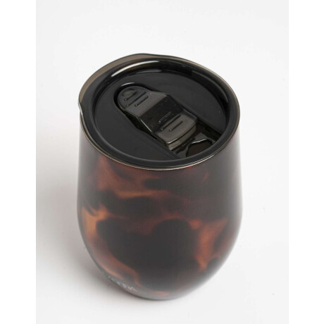 Vaso Metálico Estampa Carey Combinacion Marmol