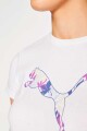 BUZO PUMA MC GRAPHICS FLORAL CAT LOGO TEE Blanco