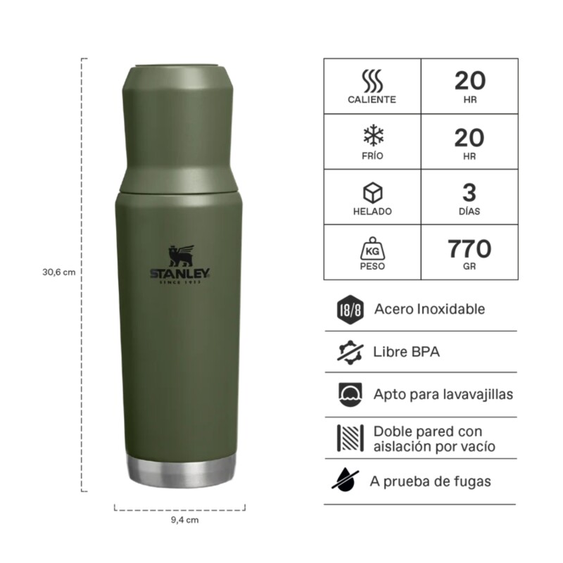 Termo y Mate 2 en 1 Stanley Mate System 2.0 de 800ml Pine