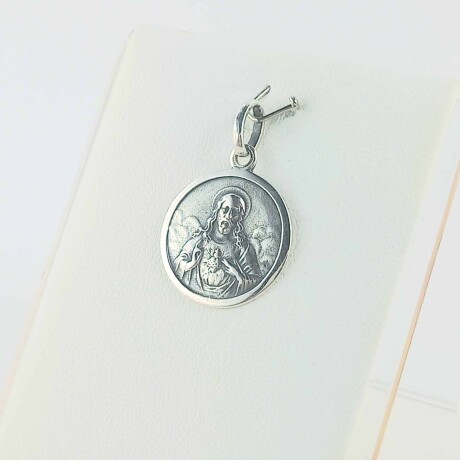 Medalla religiosa de plata 925, Sagrado Corazón de Jesús. Medalla religiosa de plata 925, Sagrado Corazón de Jesús.