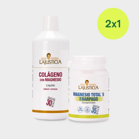2x1 Colágeno con Magnesio Líquido y Magnesio Total 5 con Harpago - Ana Maria Lajusticia 2x1 Colágeno con Magnesio Líquido y Magnesio Total 5 con Harpago - Ana Maria Lajusticia