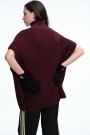 CHALECO PONCHO Bordo