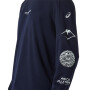 Polo Running Fujitrail Logo LS Top Hombre Midnight/cobalt Burst/cool Grey