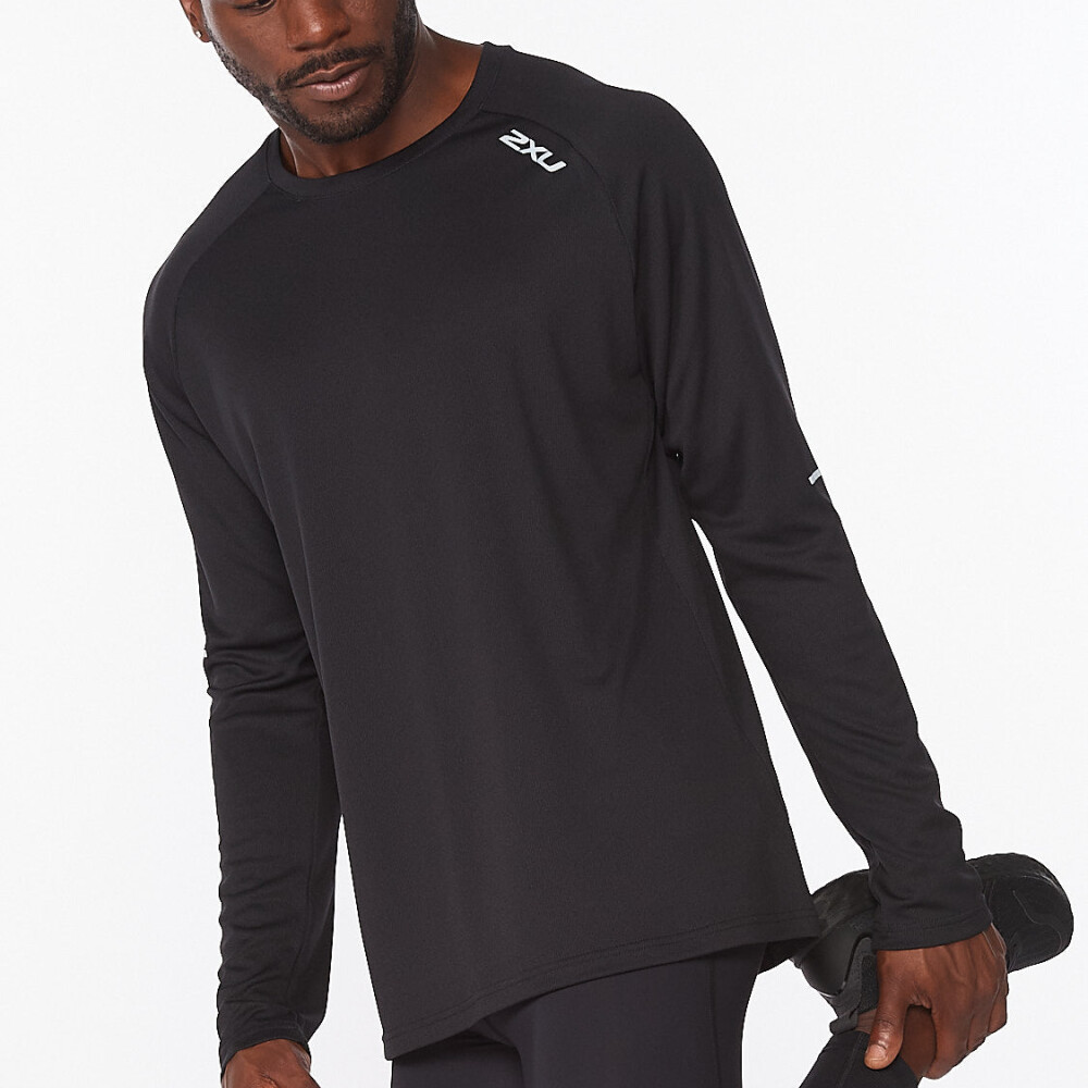 Aero Long Sleeve - Hombre Black/silver Reflective