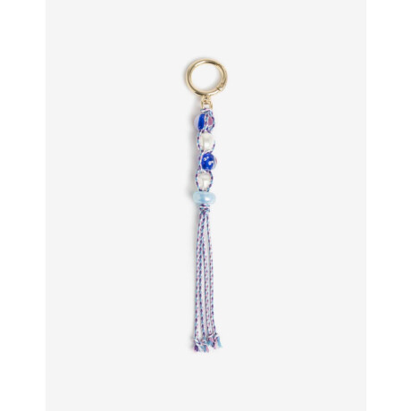 Llavero Y Bag Charm Beads Con Cordón Combinacion Bicolor