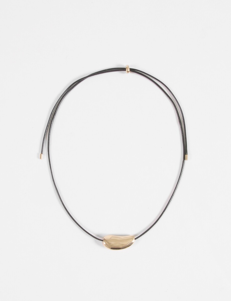 Collar cordón dije curvo - dorado 