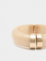 Pulsera Rígida Tubular beige