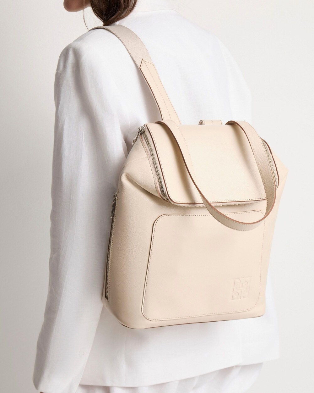 Mochila Mashenka en cuero vegetal liso Natural