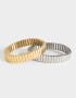 Pulseras Elásticas Sets Premium Silver Pulsera Elástica De Acero Quirúrgico - Combinacion Bicolor