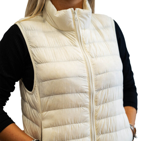Uzspace Chaleco Dama Liviano Cómodo y Fácil Guardado Blanco
