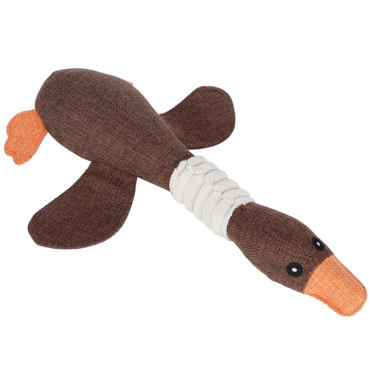 Juguete Peluche Perro Mascota Masticable Pato Calidad - Color Variante Marron 