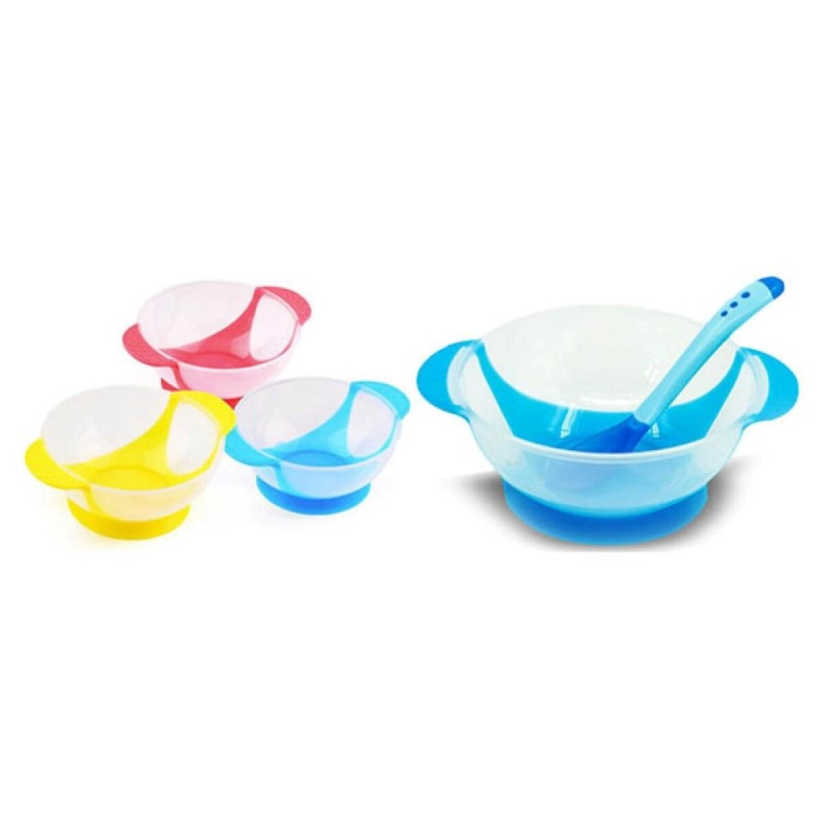 Outlet Plato de bebé con sopapa, tapa y cuchara 19x26cm - Outlet Plato De Bebé Con Sopapa, Tapa Y Cuchara 19x26cm 