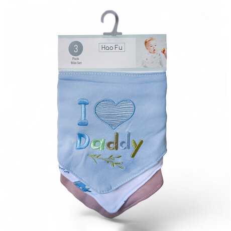 Set De Babero x3 Estilo Bandana Daddy