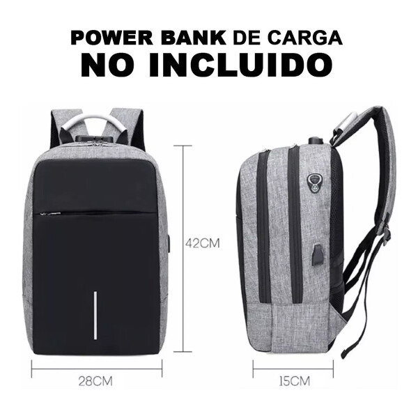 Mochila Con Candado De Seguridad Yx-201 MOCHILA CON CANDADO YX-201 GRIS