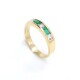 Anillo en oro 18k brillantes y esmeraldas Anillo en oro 18k brillantes y esmeraldas