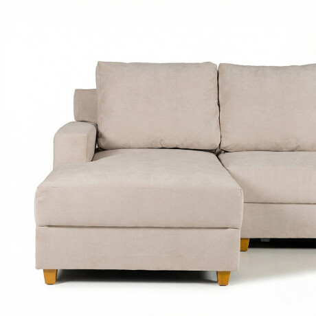 Rinconera Lucci - Tela Microfibra - Chaise izquierdo Berlin 02 (Beige)