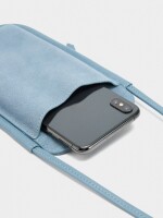 Bolsa Para Móvil Con Detalles De Piel azul