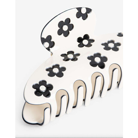 Broche Acrílico Con Flores Combinacion bicolor