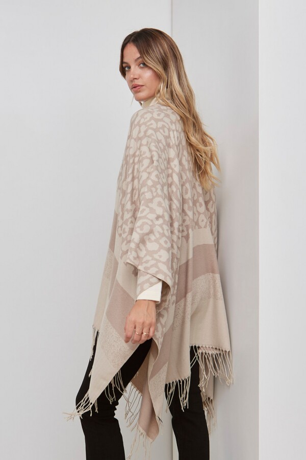 Ruana Cashmere BEIGE/MULTI