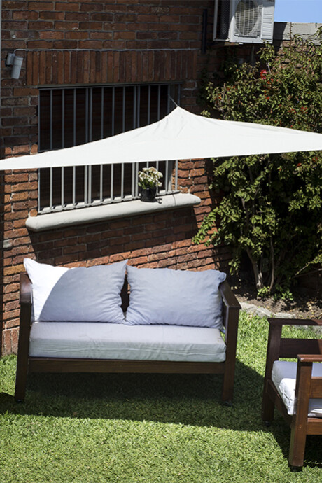 Vela Sombra Toldo Triangular 3.6 x 3.6 x 3.6 incluye Kit de instalación Blanca
